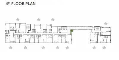 4th floor plan layout showcasing apartment units and common areas.