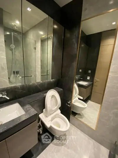 Luxurious modern bathroom with sleek design and high-end fixtures