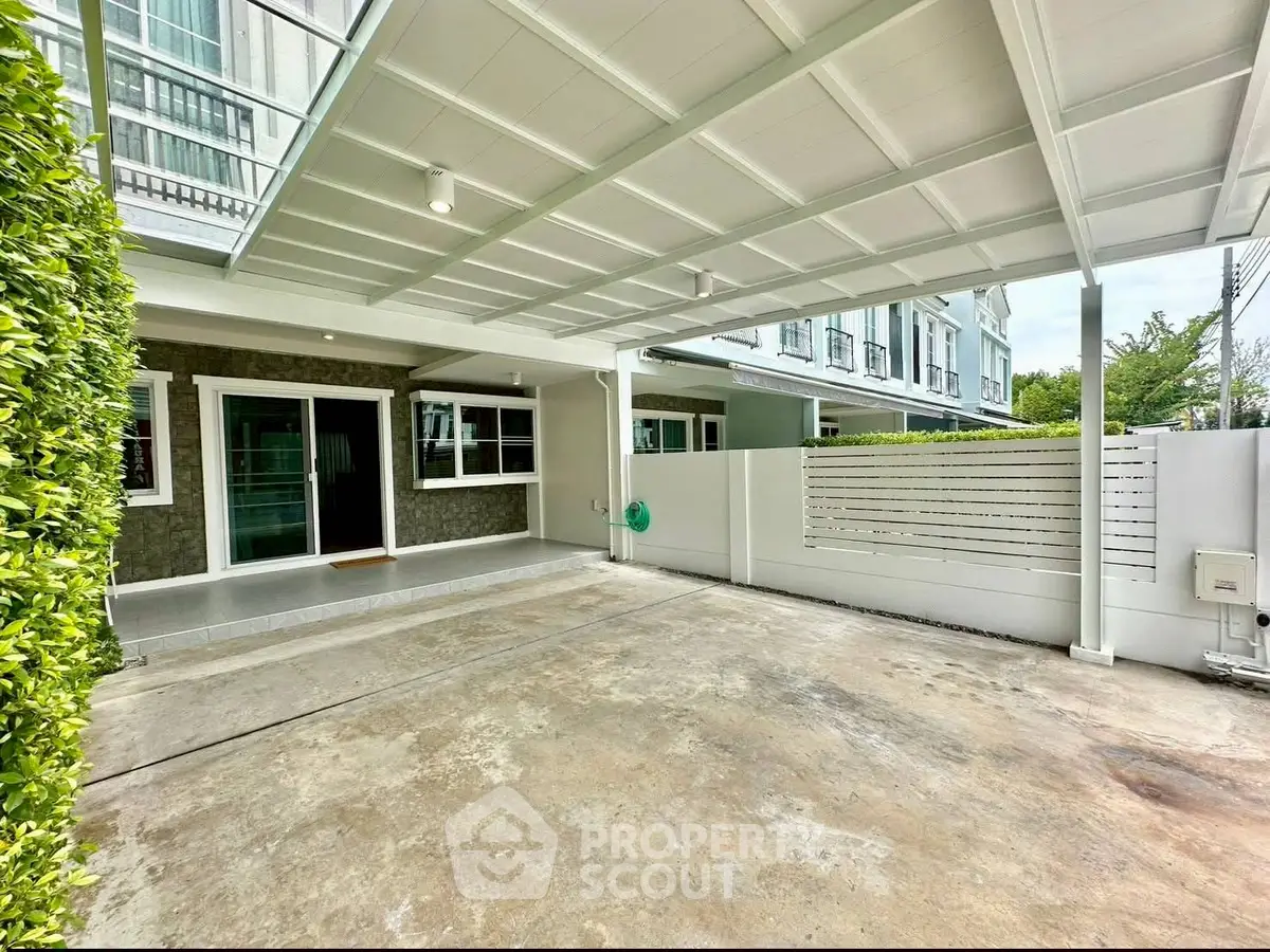 Spacious covered parking area with modern design in a residential property