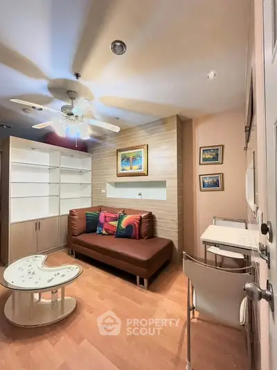 Cozy living room with modern decor and stylish furniture