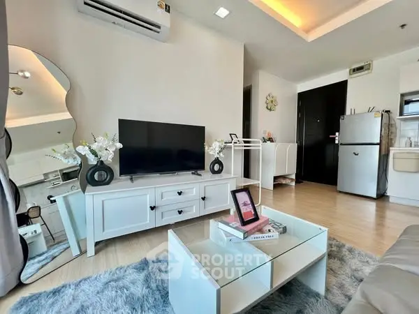 Modern living room with stylish decor and cozy ambiance