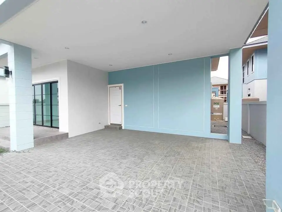 Spacious modern carport with sleek design and ample space