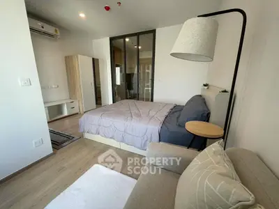 Modern bedroom with cozy decor and stylish furniture