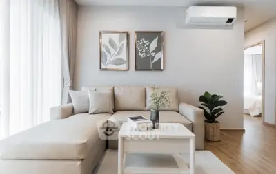 Modern living room with stylish decor and comfortable seating