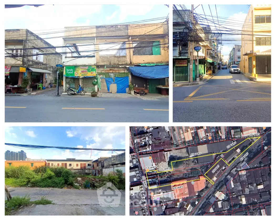 Urban real estate development opportunity with street view and aerial map.