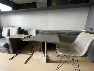Modern living room with stylish furniture and sleek design