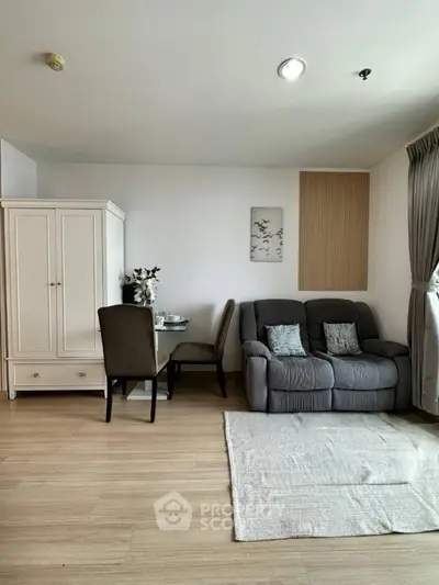 Cozy living room with modern furniture and natural light