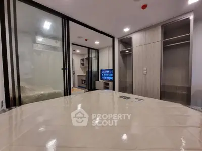 Modern apartment interior with open layout and stylish furnishings