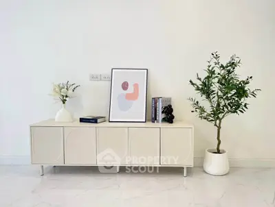 Stylish modern living room with minimalist decor and elegant furniture