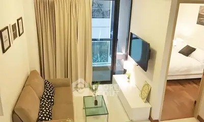 Cozy living room with modern decor and natural light