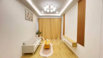 Elegant living room with modern decor and cozy ambiance