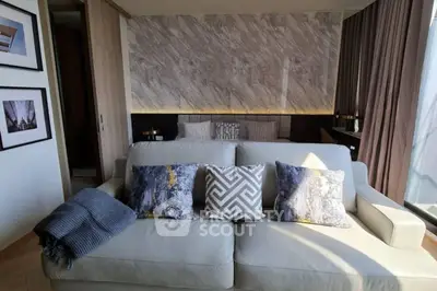 Luxurious modern living room with elegant sofa and stylish decor