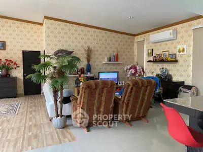 Cozy living room with stylish decor and modern furniture