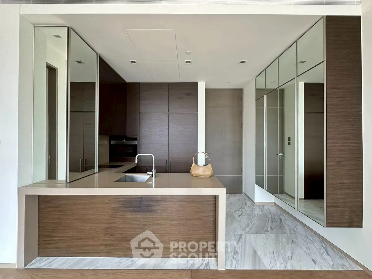 Modern kitchen with sleek design and high-end finishes