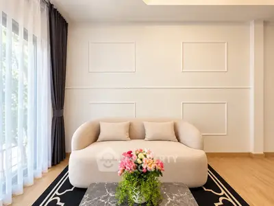 Elegant living room with modern sofa and stylish decor