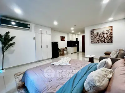 Spacious modern studio with open layout and stylish decor