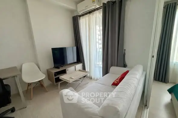 Cozy living room with modern furniture and natural light