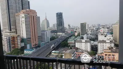 Expansive cityscape view from a high-rise balcony showcasing a bustling urban environment, ideal for those seeking a vibrant city life.