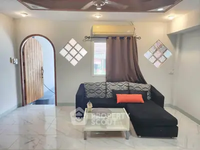 Modern living room with stylish sofa and elegant decor