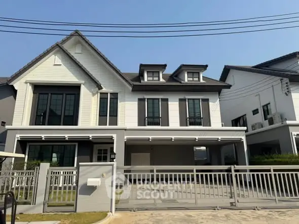 Stunning modern house with spacious driveway and elegant facade