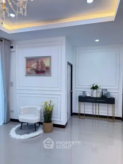 Elegant living room with modern decor and stylish furniture