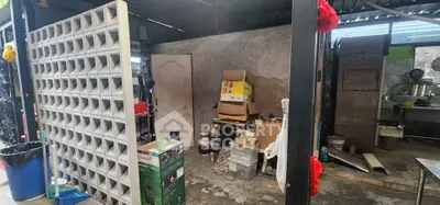 Spacious storage area with organized shelving and ample room for supplies.