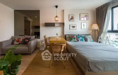 Chic studio apartment with stylish decor and natural light