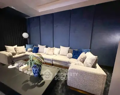 Luxurious living room with plush sectional sofa and modern decor