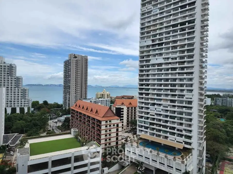 Stunning high-rise buildings with ocean view in a prime urban location.