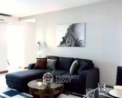 Modern living room with stylish decor and comfortable seating