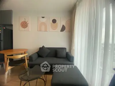 Modern living room with stylish decor and natural light