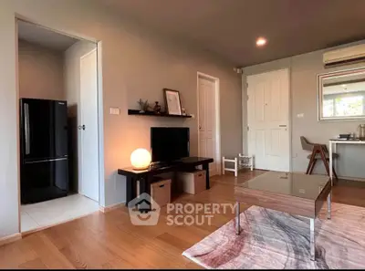 Modern living room with stylish decor and open layout