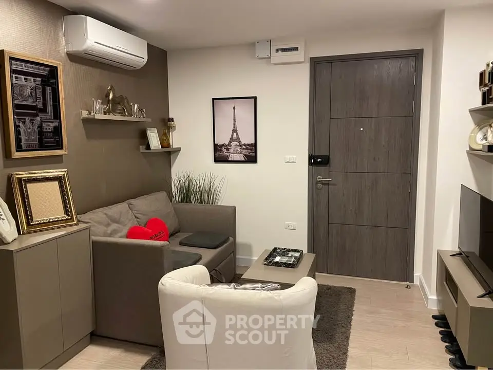 Cozy modern living room with stylish decor and comfortable seating