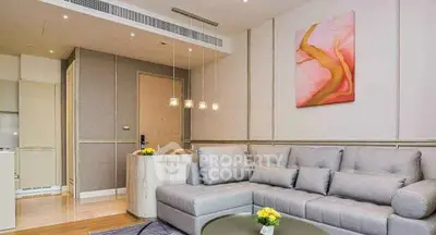 Modern living room with stylish decor and comfortable seating