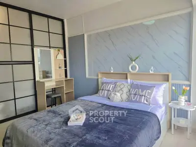 Stylish modern bedroom with elegant decor and cozy ambiance