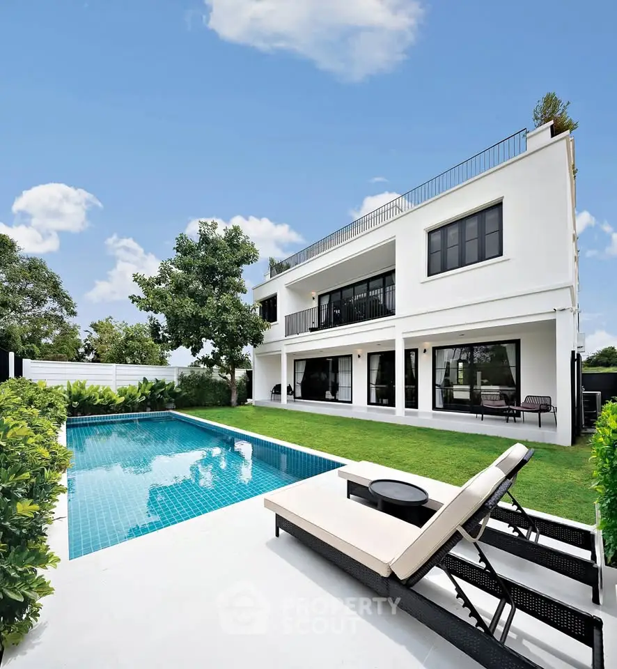 Luxurious modern villa with private pool and spacious garden