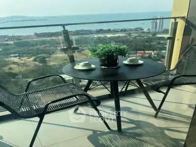 Stunning balcony with ocean view, perfect for relaxation and enjoying the scenery.