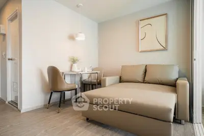 Modern living room with stylish furniture and elegant decor