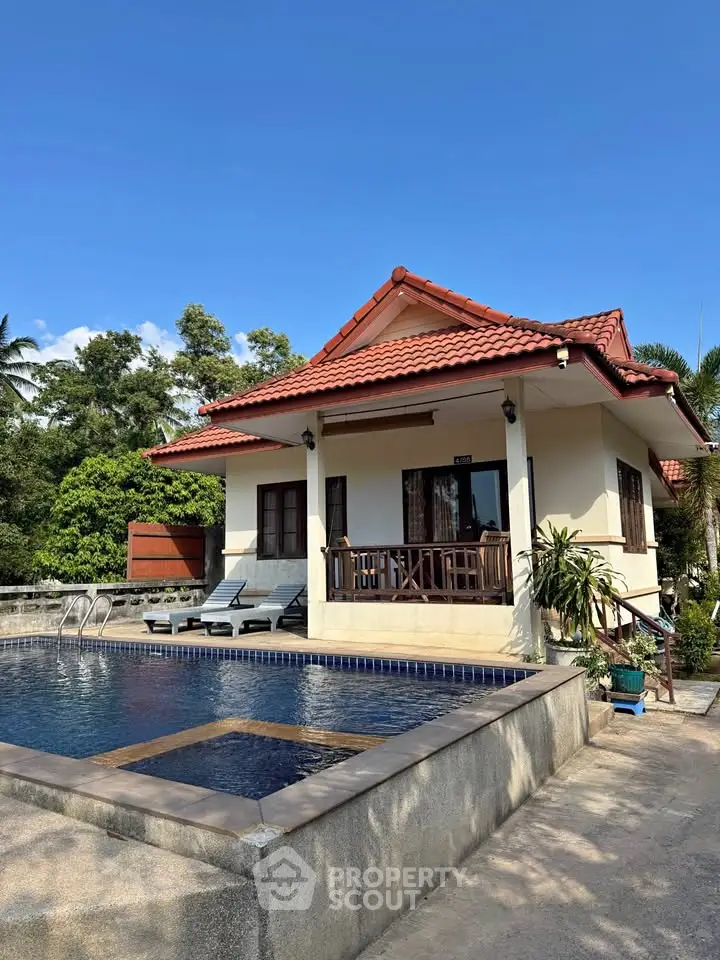 Charming villa with private pool and lush garden, perfect for serene living.