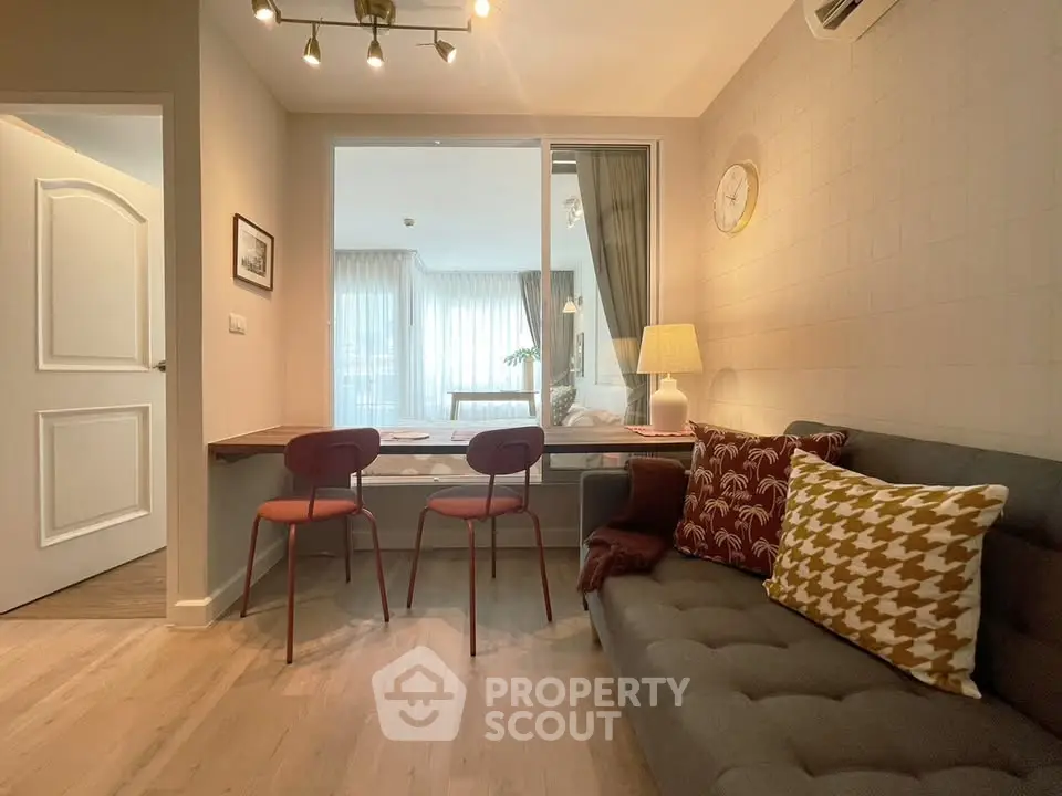 Chic modern living room with stylish decor and natural light