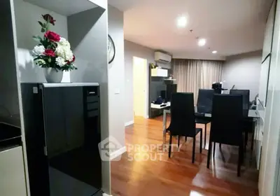 Modern living room with dining area and stylish decor