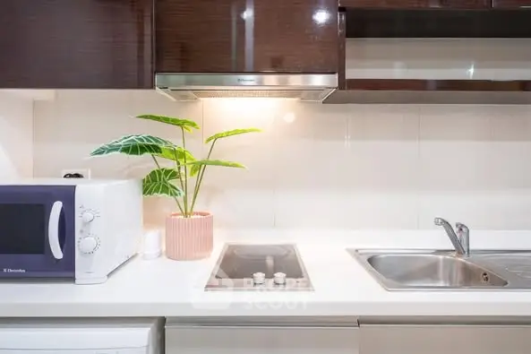 Modern kitchen with sleek appliances and stylish decor