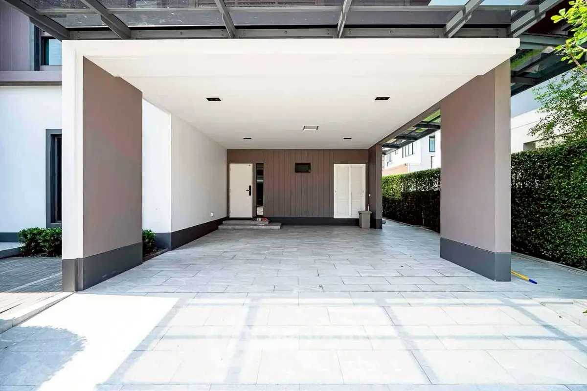 Spacious modern carport with sleek design and ample natural light