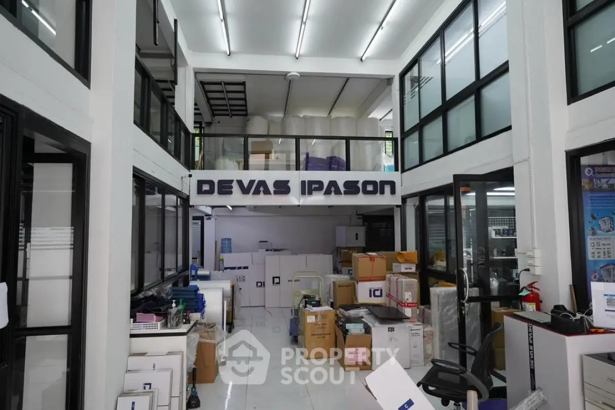 Spacious commercial warehouse with mezzanine and ample storage space
