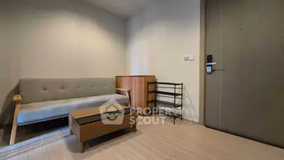 Modern minimalist living room with stylish furniture and neutral tones