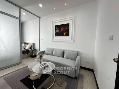 Modern living room with stylish decor and cozy ambiance