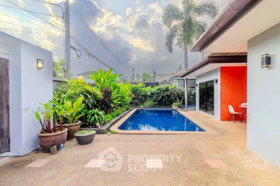 Stunning modern villa with private pool and lush garden, perfect for luxury living.