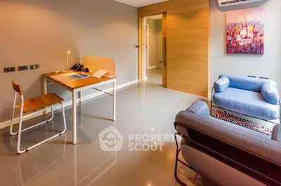 Modern living room with sleek furniture and contemporary decor
