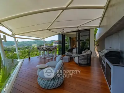 Luxurious outdoor terrace with stunning views and modern furniture, perfect for relaxation and entertainment.