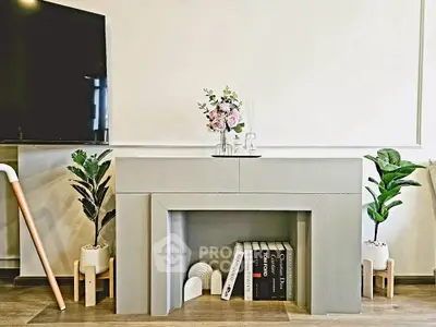 Stylish modern living room with elegant decor and minimalist design